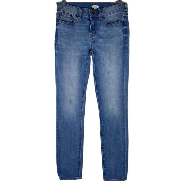 J Crew Jeans Womens 25/28 Blue Denim 5 Pocket Skinny Cropped Ankle Stretch C9202 - Picture 1 of 11